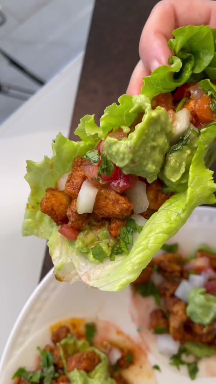 Low-Carb Chicken Tacos with Jicama Wraps